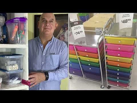 Craft Organizer Rolling Cart Hack - Using Milk Crates