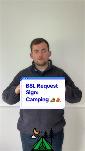 5.9K views · 283 reactions | Today’s new Sign in British Sign Language is? Today’s sign is #Camping ! Join me everyday for new signs in British Sign Language! #deaf #bsl #sse #signlanguage #campinglife #tent #campfire #️ @milletsonline @gooutdoors Note: I’m from the South UK so some signs are regional! | The Deaf Chef | Facebook
