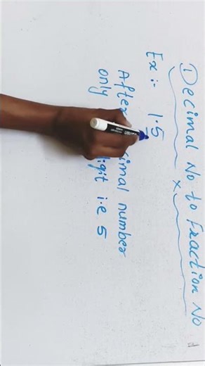 Decimal numbers to fraction ex: 1.5 #maths #shorts #mathstricks #education #learning #decimalnumber