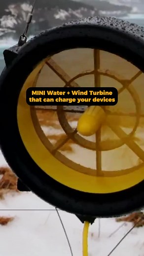 Mini Water and Wind Turbine for Emergency Device Charging