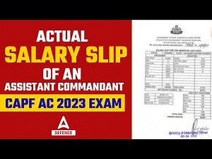 Actual Salary Slip of an Assistant Commandant (CAPF AC 2023 Exam)