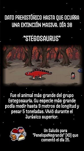 Dato Prehistórico hasta la próxima extinción masiva. Día 30: "Stegosaurus".