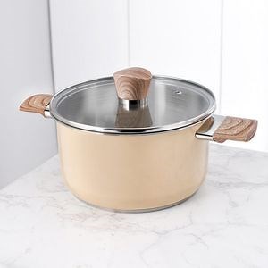 [Hot Item] Customized Brand Fashion 13 PCS Stainless Steel Color Induction Cookware Soup & Stock Pots Big Pots for Cooking Set