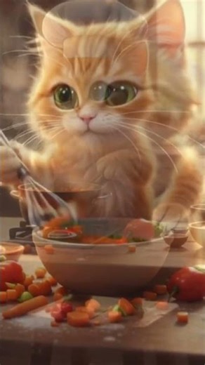 Mimi Cooking Dinner🍛😺 #shorts