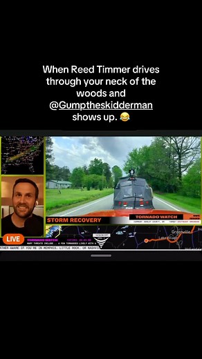 204K views · 520 reactions | Watching Reed Timmer Extreme Meteorologist live stream today because he was rolling through Southeast Arkansas and this awesome guy came on. Made me miss home something awful.  Go follow him on TikTok. If you’re smart you’re already following Reed.  Thanks for the work you guys do and thanks for showing Gump. Southeast Arkansas is a place one rarely sees and it made my day. #arkansas. | Sara Morgan | Facebook