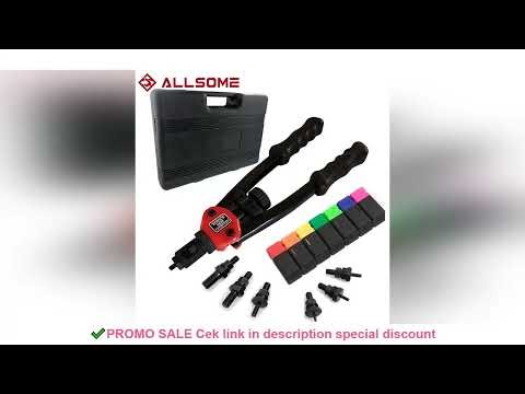 ALLSOME BT-605 Riveter Gun tool Hand Insert Rivet Nut Tool Manual Mandrels M3 M4 M5 M6 M8 M10 M12 HT