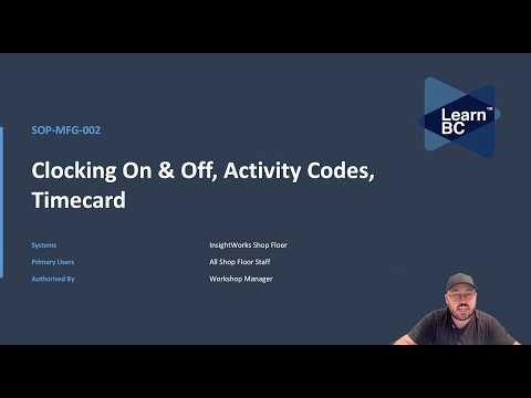 How to Clock On & Off in InsightWorks Shop Floor | SOP-MFG-002
