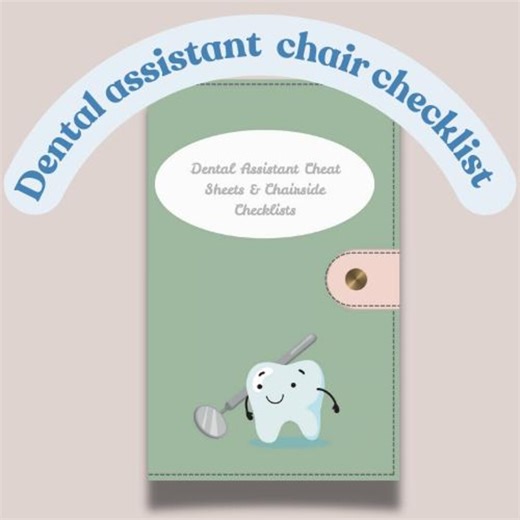 Dental Assistant Cheat Sheets & Chairside Checklists – Printable   Digital PDF - Etsy