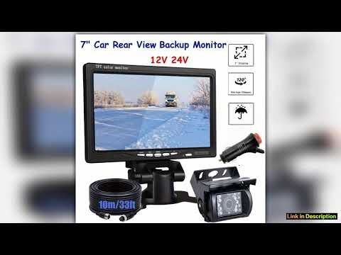 7 TFT LCD Monitor 4Pin 18 IR LEDs Night Vision Backup Parking Rear View CCD Camera System1224V For