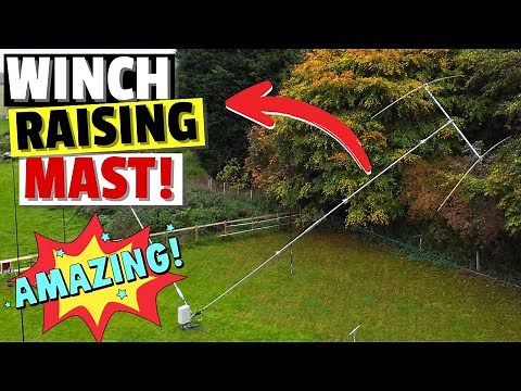 I Built a Winch-Powered Self-Raising Antenna Mast for My Ham Radio Field!