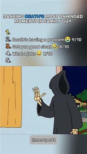 Death Was Completely Unhinged in These Moments 💀 | Top 5 Family Guy #death #familyguy #funnymoments