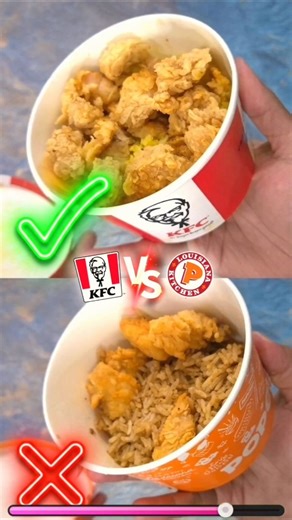 KFC Chicken Rice Bowl vs Popeyes Rice Bowl, Any Good ? #trend #shortvideo #ytshortsindia