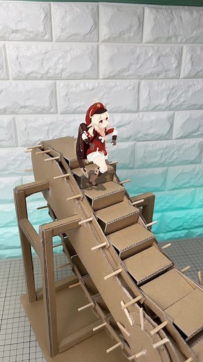 #ARクレー #工作 #エスカレーター #無限ループ ずっと降り続けるエスカレーター