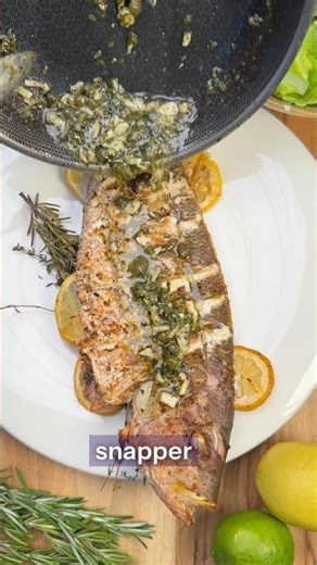 This 20-Minute Chef-Style Grilled Red Snapper Will Change Your Life 🔥🐟 #fish #redsnapper #recipe