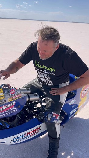 87K views · 1.2K reactions | This video is taken on the return road after backing up my 105.306mph run with a 105.106mph backup. 4 years chasing the opportunity to run, rain outs, travel across two countries, it all came to a head right here. Many tears shed, but we ******* Did It! No 50cc siton motorcycle in the world has two faster time slips than this. | Afflick Land Speed Racing Team | Facebook