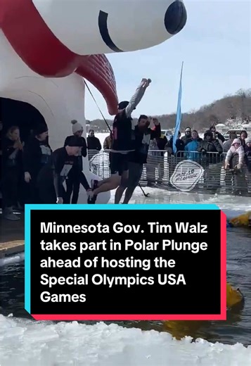Minnesota Governor Tim Walz Joins Polar Plunge Fundraiser