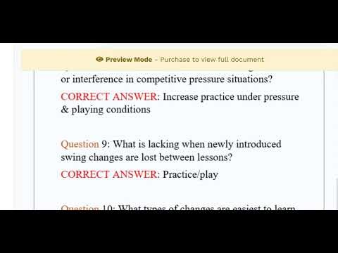 PGA Level 3 Study Guide - 3.0 Questions and Answers Already Passed