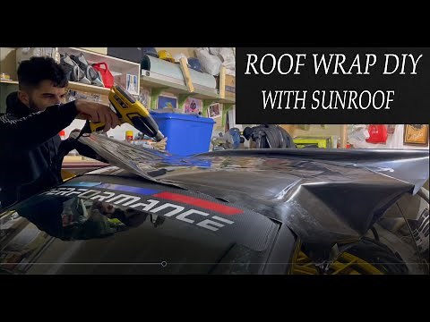 HOW TO VINYL WRAP CAR ROOF (Full E46 BMW DIY Install Tutorial) (WITH SUNROOF)