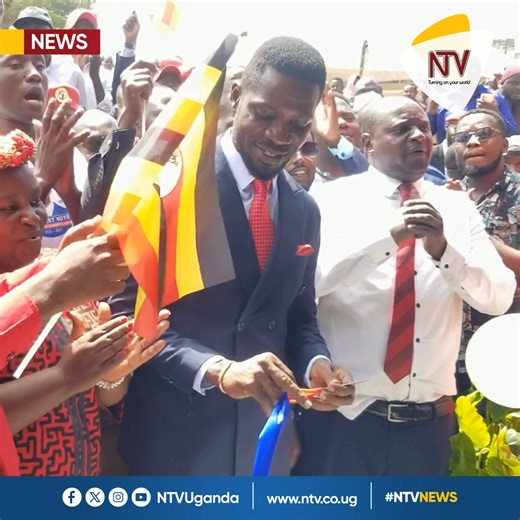 NUP President Robert Kyagulanyi Sentamu, aka Bobi Wine, has officiated the opening of the party’s Western Regional Headquarters in Mbarara City, aimed at strengthening NUP activities in the region. #NTVNews 📹: Julius Nkora | NTV Uganda