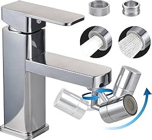 720° Swivel Sink Faucet Aerator, Bathroom Sink Spray Aerator Anti-Splash Rotate Faucet and Water Saving Faucet Sprayer Head Attachment for Kitchen Backyard