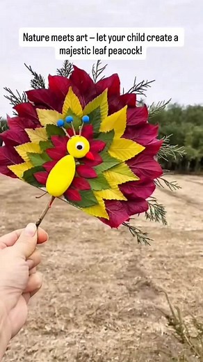 Raising smart and happy kids | Make a beautiful peacock craft using colorful autumn leaves! Draw or print a simple peacock template, then use real leaves to create its... | Instagram