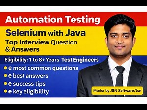 Best Interview Answers for Ui Automation Testing | API Automation Testing | Manual Selenium Telugu