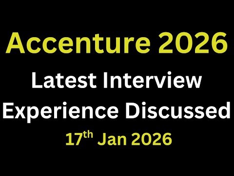 Accenture Interview Questions And Answers 2026 | Accenture Interview Experience 2026 Batch