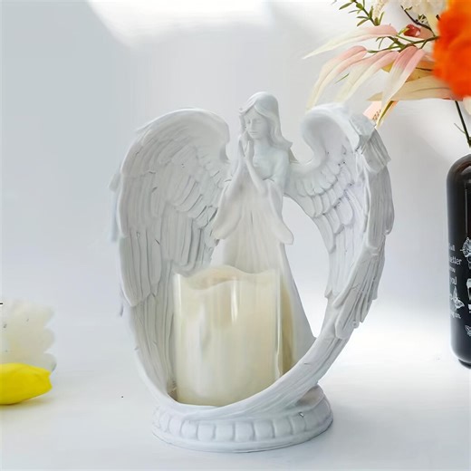 Praying Angel Heart Candle Holder | Faith, Comfort, Love Memorial Decor - Etsy