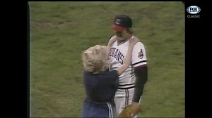 Lookout, Len! There's a bandit on the loose 🤩🤩🤩 The infamous Morganna interrupts the 1981 All-Star Game to see the Cleveland Indians perfect-game pitcher up close and personal. | FanDuel Sports Network Cleveland