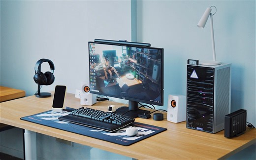 【桌面搭建】itx轻桌面-升降桌-数码桌面补光灯体验