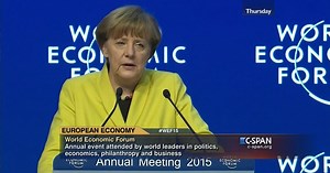 German Chancellor Angela Merkel at the World Economic Forum