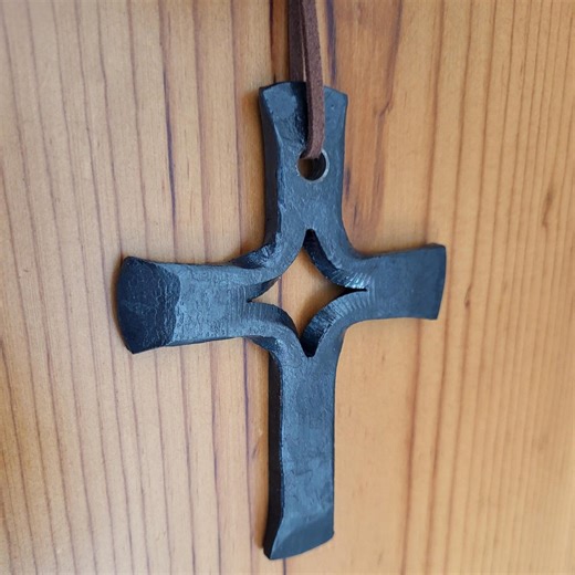 Hand Hammered Forged Steel Cross | Multiple Finishes & Sizes | Made in the USA - Etsy