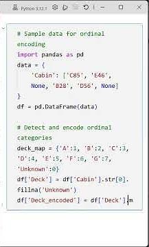 06 Ordinal Encoding and Troubleshooting in Python