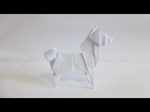 Easy Origami Japanese Dog 折り紙 折り方 日本犬