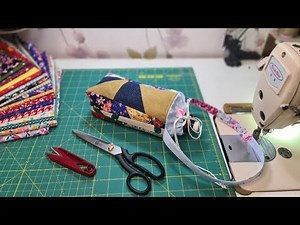 Patchwork sewing tutorial ✂️🪡Amazing idea just with scrap fabric 👌🧵sew easy #crafts #diy #handmade