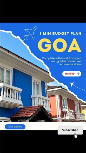 Goa Trip in 1 Minute | Full Budget Plan