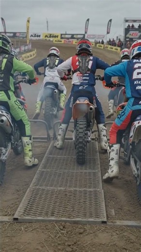 Motocross start of the race