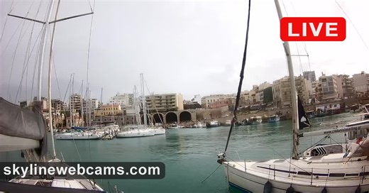 Live Cam Venetian Harbour of Heraklion - Crete | SkylineWebcams