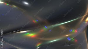 Abstract plastic background animation with dispersion of light and refraction