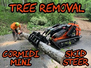 #104 Tree Removal with Cormidi Mini Skid Steer & Erskine Industrial Grapple