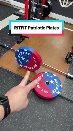 Patriotic bumper plates that make every lift feel more free #TikTokShopCreatorPicks #HomeGym #BumperPlates #StrengthTraining #RitFit