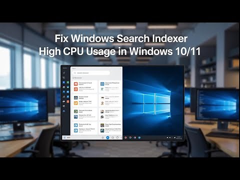 Fix Windows Search Indexer High CPU Usage in Windows 10/11