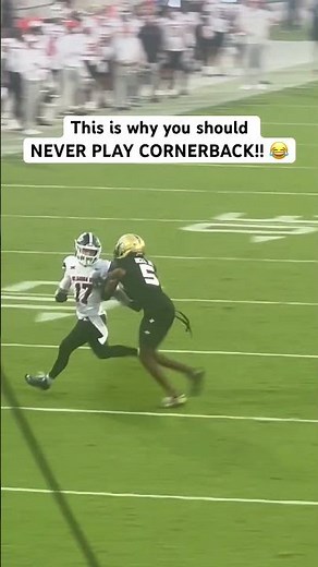 NEVER PLAY CORNERBACK!!! 😂😂😂