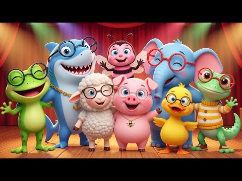 🐸🐝🦆🐐 Animales Bailando Alegre Remix 3D 🎶 Ranita, Abeja, Pato y Cabra | Música Infantil para Niños