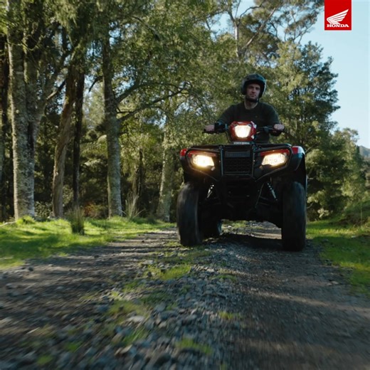 Stable as, even on the roughest paddocks. Honda ATVs are built with a low centre of gravity so you can tackle your farm tracks, gullies, and hills with confidence | Blue Wing Honda