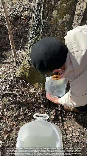 Birch Sap Harvest : Tube-to-Bag Method