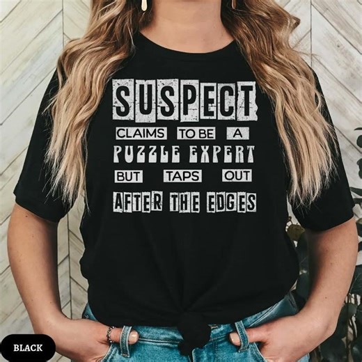 Suspect Puzzle Expert Shirt 🧩 | Funny Puzzle Lover Gift | Dazzling Elegance Co