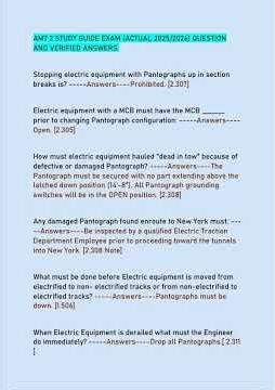 AMT 2 STUDY GUIDE EXAM ACTUAL 20252026 QUESTION AND VERIFIED ANSWERS2077