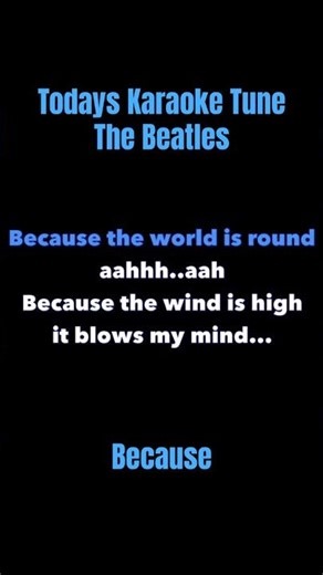 The Beatles | Because | Karaoke 🎤