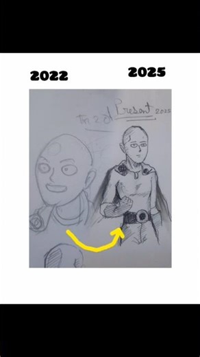 I Tried Saitama's Art Journey (One Punch Man) | Anime Drawing Tutorial# art